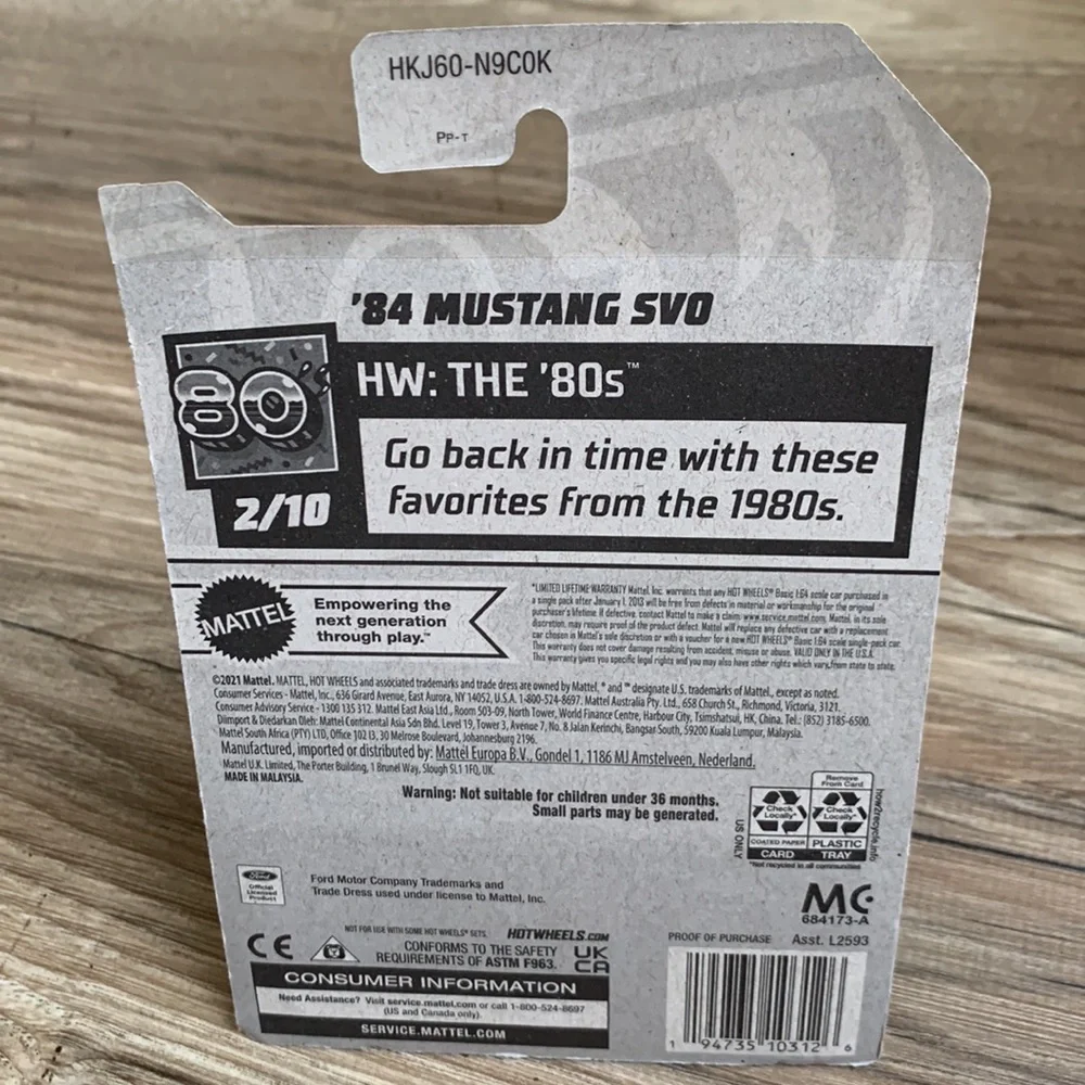 Hot Wheels 1984 Mustang SVO Ford HW 80s Hotwheels Diecast Muscle Car 2023 New